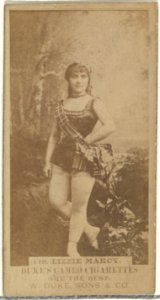 Card Number 149, Lizzie Marcy, from the Actors and Actresses series (N145-5) issued by Duke Sons & Co. to promote Cameo Cigarettes MET DP840110