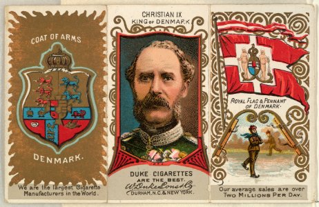 Christian IX, King of Denmark, from the Rulers, Flags, and Coats of Arms series (N126-2) issued by W. Duke, Sons & Co. MET DPB873875