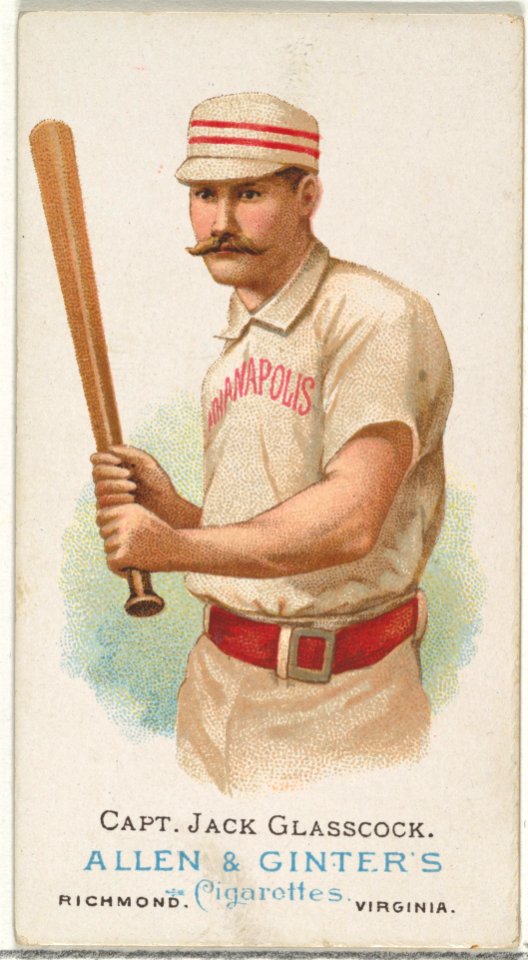 Captain Jack Glasscock, Baseball Player, from World's Champions, Series 1 (N28) for Allen & Ginter Cigarettes MET DP838206