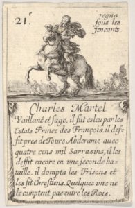 Charles Martel - Vaillant et sage..., from 'Game of the Kings of France' (Jeu des Rois de France) MET DP831123