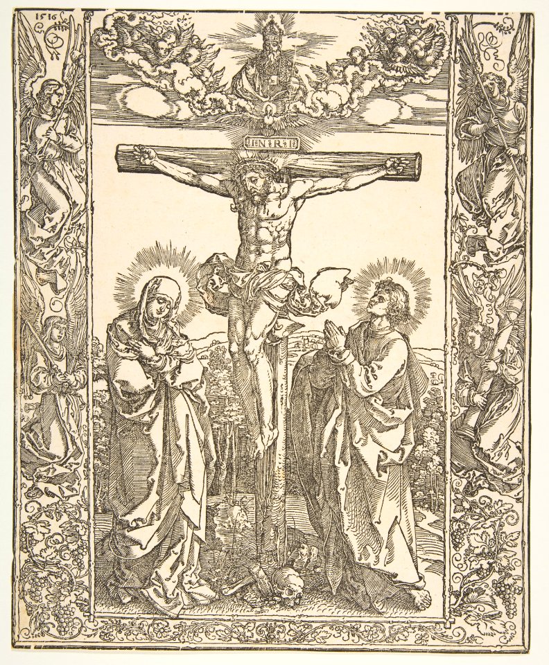 Christ on the Cross between the Virgin and Saint John MET DP816069