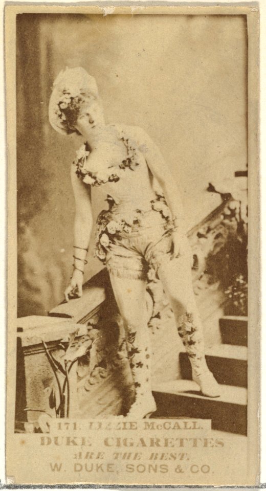 Card Number 171, Lizzie McCall, from the Actors and Actresses series (N145-7) issued by Duke Sons & Co. to promote Duke Cigarettes MET DP840460