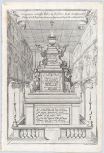Catafalque for Duchess Maria Cesi of Altemps (Hohenems); from 'Libro De Catafalchi, Tabernacoli, con varij designi di Porte fenestre et altri ornamenti di Architettura' MET DP874845