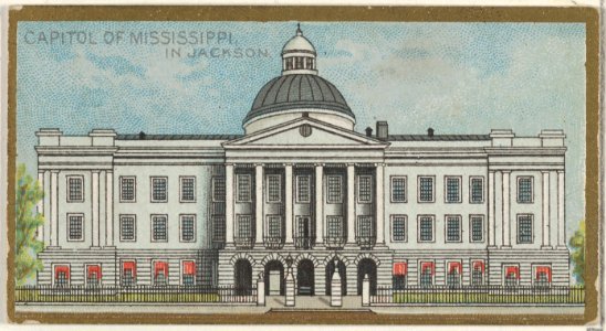 Capitol of Mississippi in Jackson, from the General Government and State Capitol Buildings series (N14) for Allen & Ginter Cigarettes Brands MET DP834737
