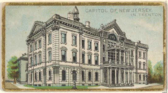 Capitol of New Jersey in Trenton, from the General Government and State Capitol Buildings series (N14) for Allen & Ginter Cigarettes Brands MET DP834727