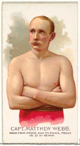Captain Matthew Webb, Swam from Dover, England to Calais, France, from World's Champions, Series 2 (N29) for Allen & Ginter Cigarettes MET DP838277