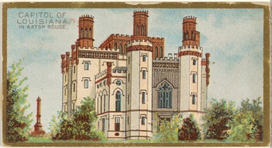 Capitol of Louisiana in Baton Rouge, from the General Government and State Capitol Buildings series (N14) for Allen & Ginter Cigarettes Brands MET DP834738