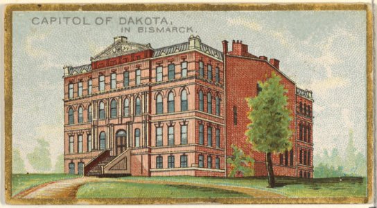 Capitol of Dakota in Bismarck, from the General Government and State Capitol Buildings series (N14) for Allen & Ginter Cigarettes Brands MET DP834751