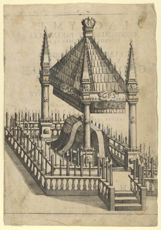 Catafalque for Prince Gottfried Maria Ignaz, frontispiece to 'Lacrymae Conjugales et Parentales... ' MET DP855547