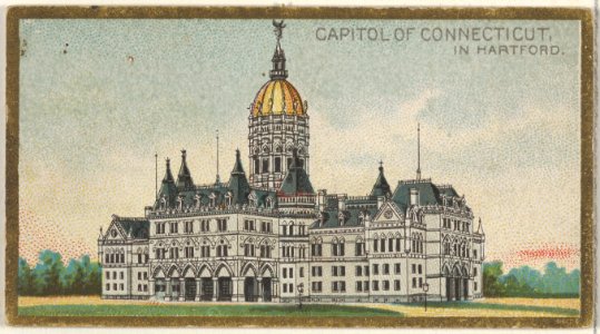 Capitol of Connecticut in Hartford, from the General Government and State Capitol Buildings series (N14) for Allen & Ginter Cigarettes Brands MET DP834724