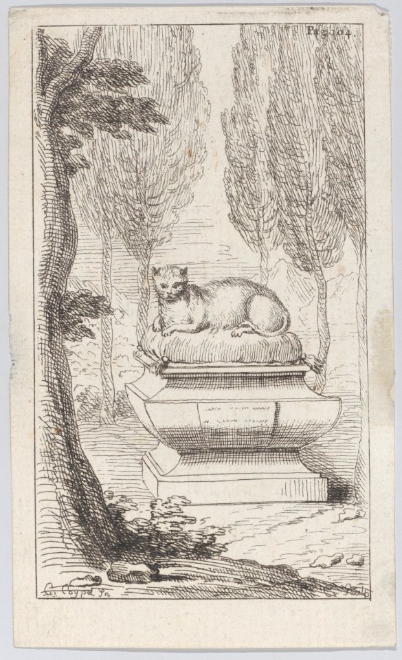 Cat atop a tomb Met DP884581