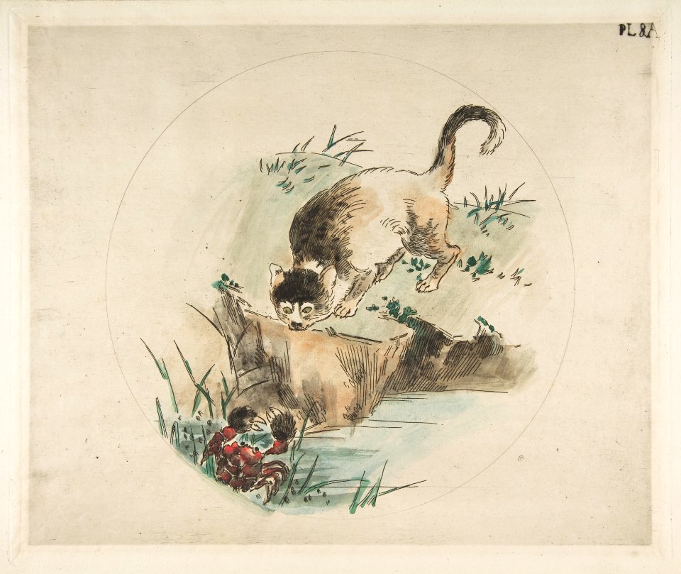 Cat and Crab (Decoration for a Plate) MET DP814346
