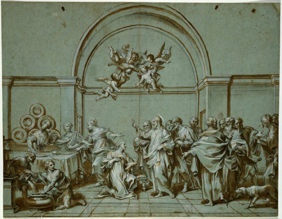 Christ in the House of Martha and Mary (Luke 10-38-42) MET DT7458