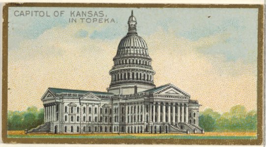 Capitol of Kansas in Topeka, from the General Government and State Capitol Buildings series (N14) for Allen & Ginter Cigarettes Brands MET DP834754