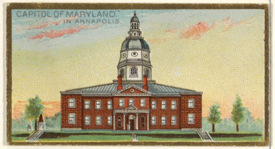 Capitol of Maryland in Annapolis, from the General Government and State Capitol Buildings series (N14) for Allen & Ginter Cigarettes Brands MET DP834729