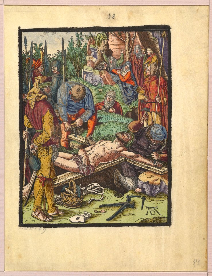 Christ Nailed to the Cross, from the Small Woodcut Passion MET DP820401
