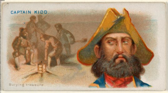 Captain Kidd, Burying Treasure, from the Pirates of the Spanish Main series (N19) for Allen & Ginter Cigarettes MET DP835020