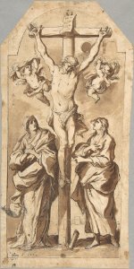 Christ on the Cross Between Mary and Saint John MET DP803106