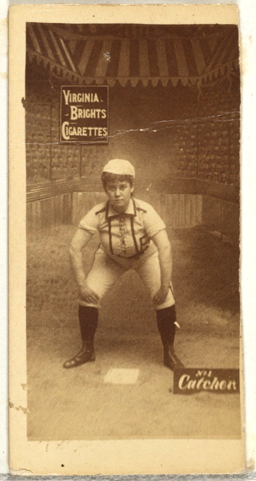 Catcher, from the Girl Baseball Players series (N48, Type 2) for Virginia Brights Cigarettes MET DP827390