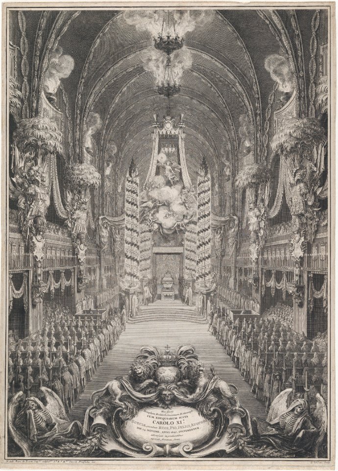 Catafalque of Charles XI, King of Sweden, Riddarholm Church, Stockholm MET DP875174