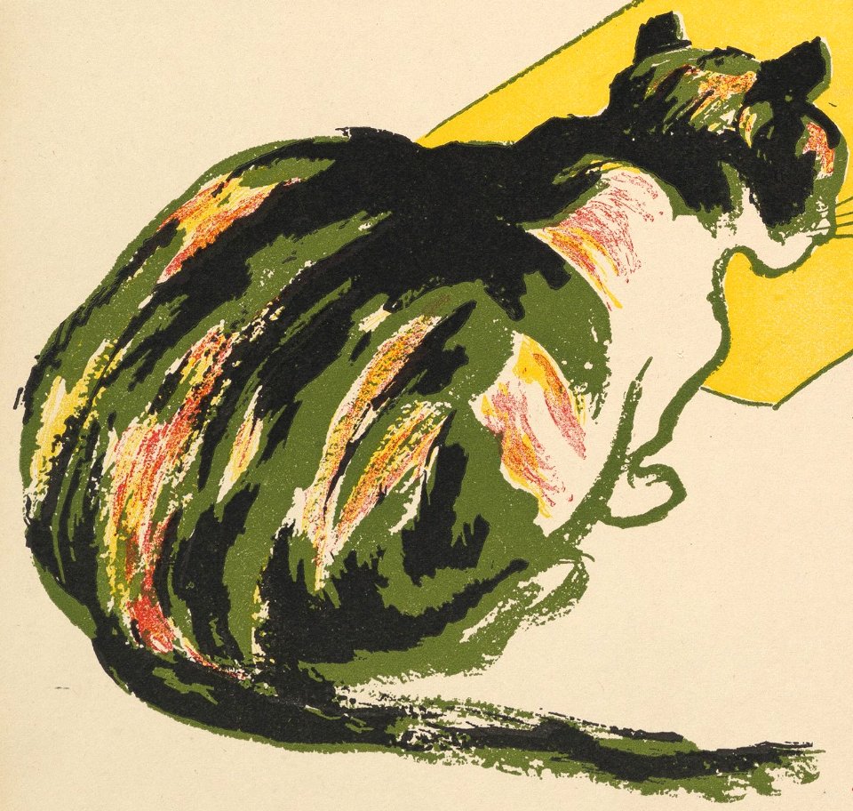 Cat art detail, Cover for 1897 Calendar MET DP823994 (cropped)
