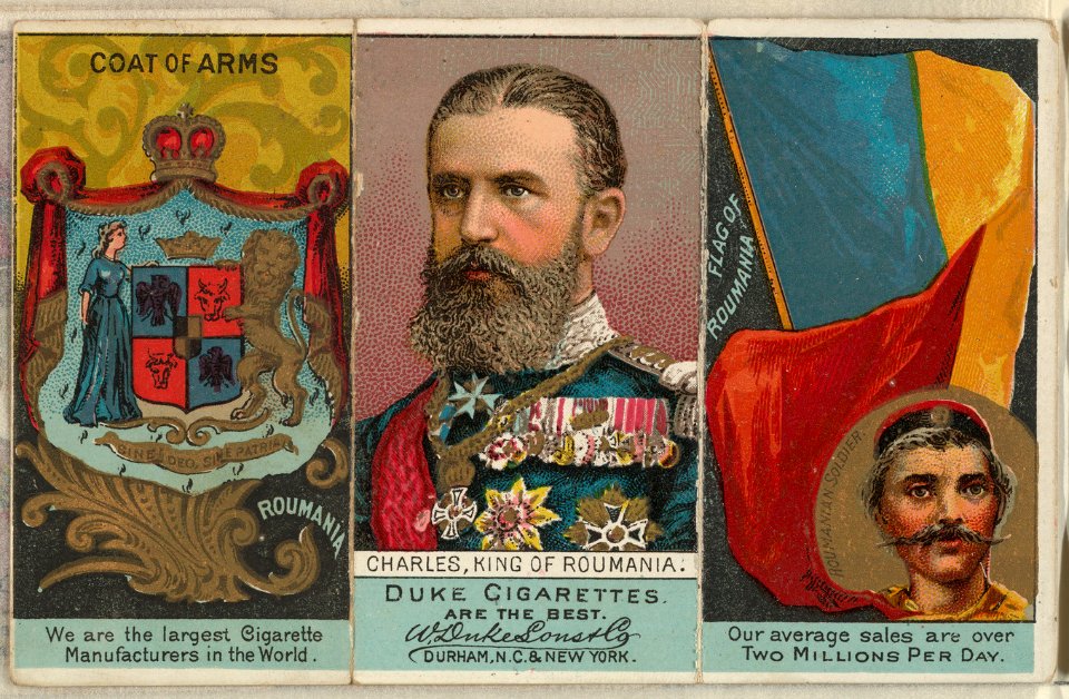 Charles, King of Romania, from the Rulers, Flags, and Coats of Arms series (N126-2) issued by W. Duke, Sons & Co. MET DPB873897
