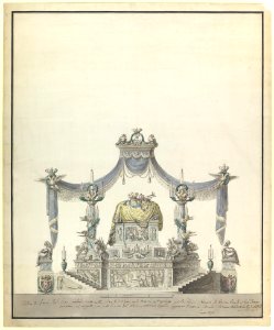 Catafalque of the Empress Catherine the Great of Russia (Side Elevation). MET DP120743