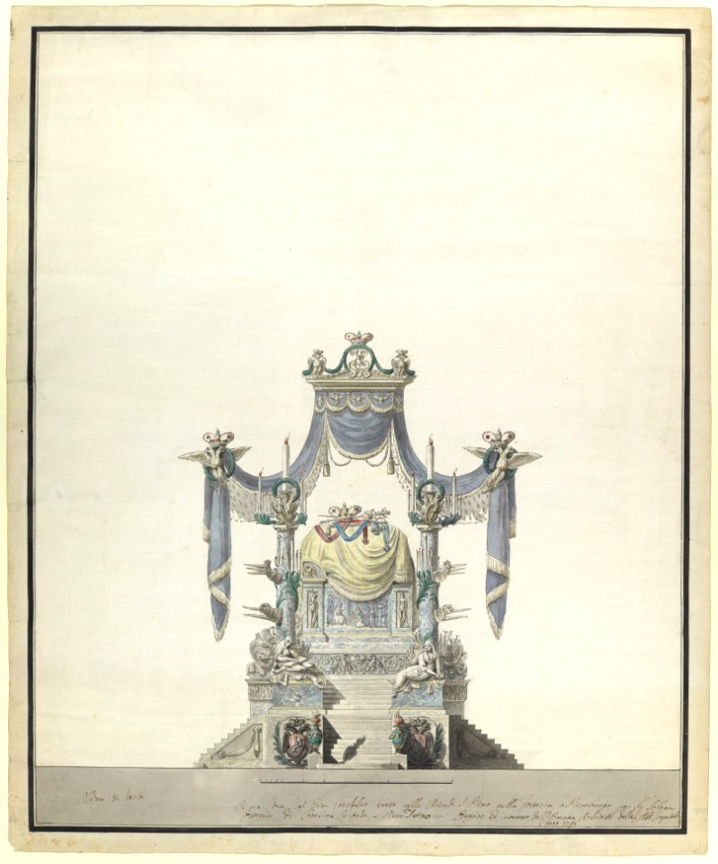 Catafalque for the Empress Catherine the Great of Russia (Front Elevation). MET DP120744