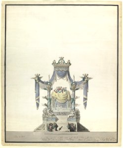 Catafalque for the Empress Catherine the Great of Russia (Front Elevation). MET DP120744