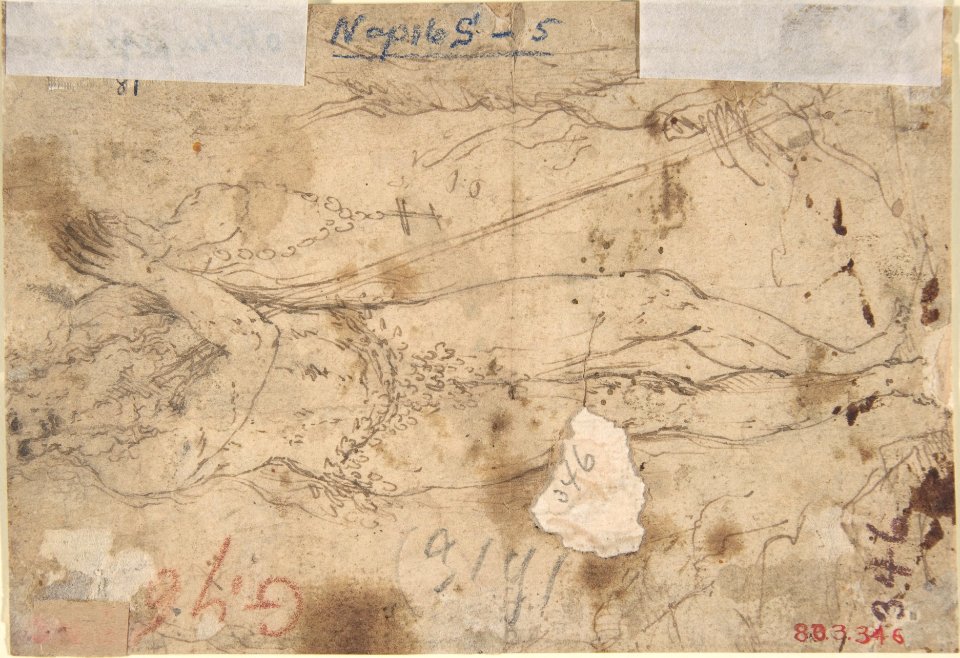 Christ in Limbo (Recto); Saint with Rosary (Verso) MET DP802300