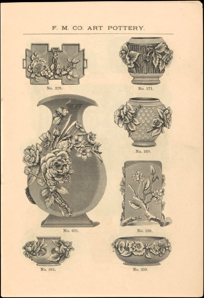 Catalogue of the F.M. Co., Art Pottery, Barbotine Vases, Baskets, Jardineres, &c. MET DP241613