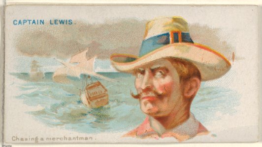 Captain Lewis, Chasing a Merchantman, from the Pirates of the Spanish Main series (N19) for Allen & Ginter Cigarettes MET DP835001