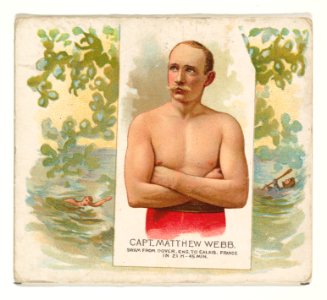 Captain Matthew Webb, Swam From Dover, England to Calais, France, from World's Champions, Second Series (N43) for Allen & Ginter Cigarettes MET DP839333