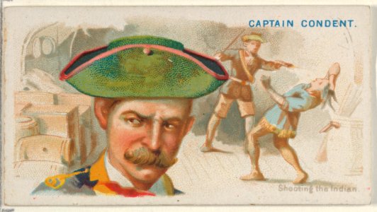 Captain Condent, Shooting the Indian, from the Pirates of the Spanish Main series (N19) for Allen & Ginter Cigarettes MET DP835009