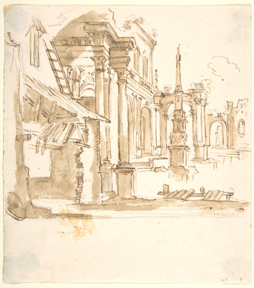 Capricio with Architectural Ruins in Perspective. MET DP803317