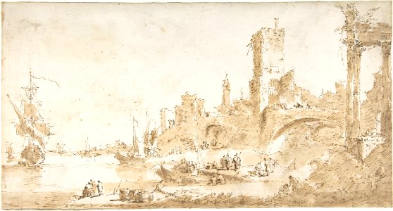 Capriccio with a Seaport and Classical Ruins MET DP801403