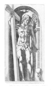 Christ Holding a Cross in a Niche MET MM44702