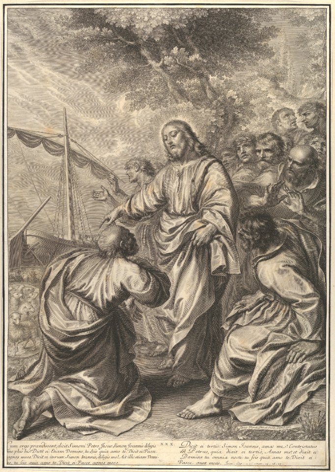 Christ Giving Custody of His Herds to St. Peter, from The Passion of Christ, plate 30 MET DP835977