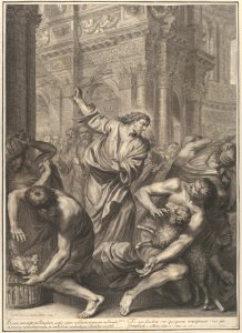 Christ Driving the Merchants from the Temple, from The Passion of Christ, plate 3 MET DP835953