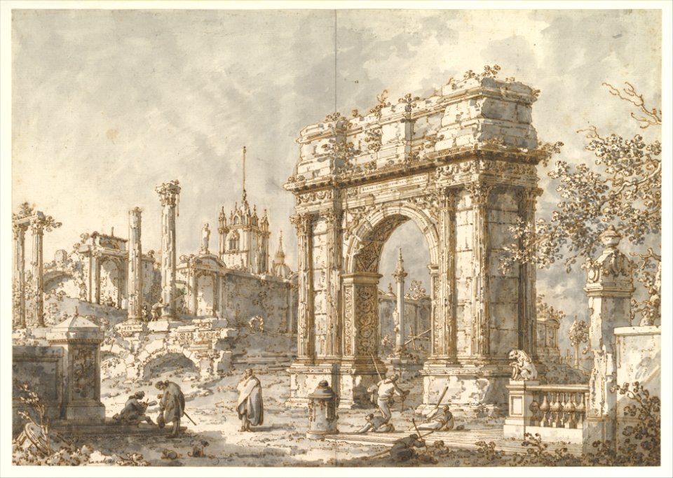 Capriccio with a Roman Triumphal Arch MET DP820202