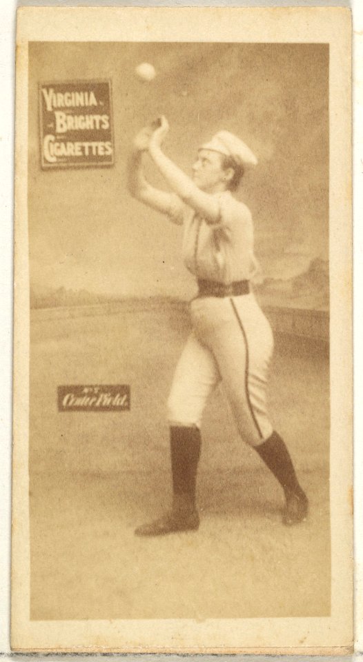 Center Field, from the Girl Baseball Players series (N48, Type 2) for Virginia Brights Cigarettes MET DP827397