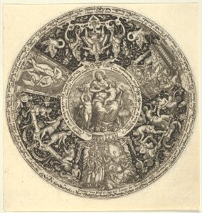 Charitas and the Acts of Charity, from a Series of Tazza Designs MET DP837205
