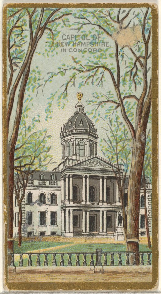 Capitol of New Hampshire in Concord, from the General Government and State Capitol Buildings series (N14) for Allen & Ginter Cigarettes Brands MET DP834720