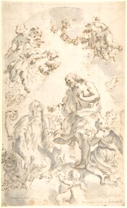 Christ Giving the Host to a Holy Abbess (after Gaulli) MET DP809883