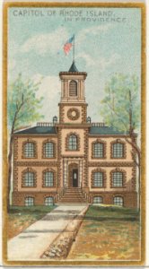 Capitol of Rhode Island in Providence, from the General Government and State Capitol Buildings series (N14) for Allen & Ginter Cigarettes Brands MET DP834722