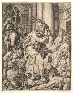 Christ Driving the Money Changers from the Temple, from The Fall and Salvation of Manking through the Life and Passion of Christ MET DP822110