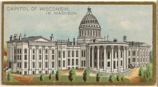 Capitol of Wisconsin in Madison, from the General Government and State Capitol Buildings series (N14) for Allen & Ginter Cigarettes Brands MET DP834748