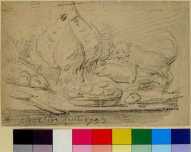 Cat Surveying Fish and Fowl on a Table MET 1975.131.93