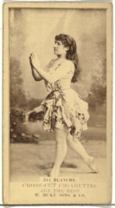 Card Number 344, Blanche, from the Actors and Actresses series (N145-3) issued by Duke Sons & Co. to promote Cross Cut Cigarettes MET DP839691
