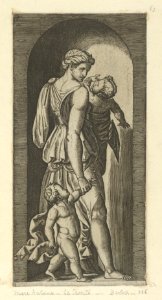 Charity personified by a woman with two childen, from 'The Virtues' MET DP854379
